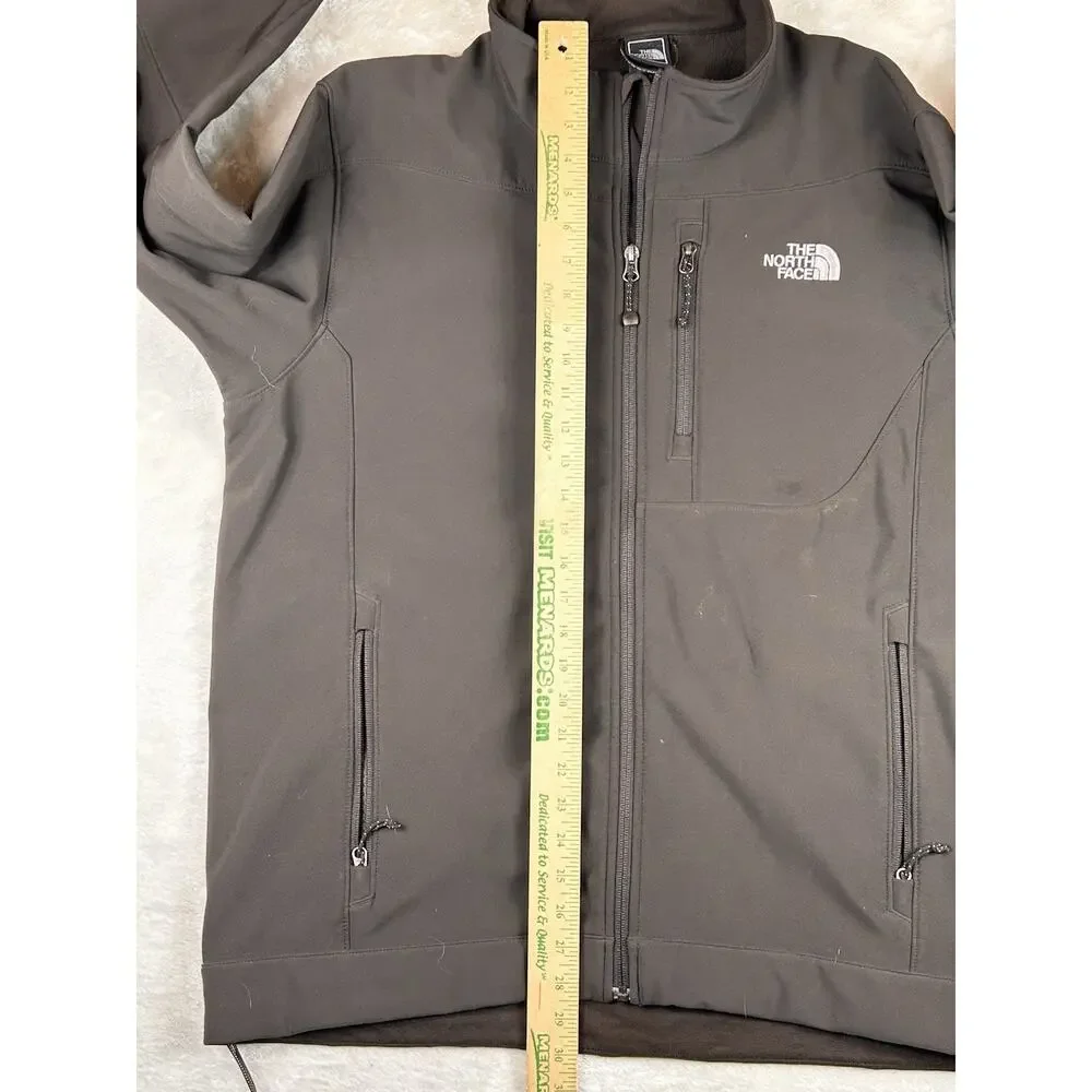 The North Face TNF Apex Jacket Mens Sz XL Brown Softshell Polyester Mock Neck